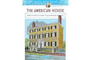 Adult Coloring The American House Architecture Coloring Book