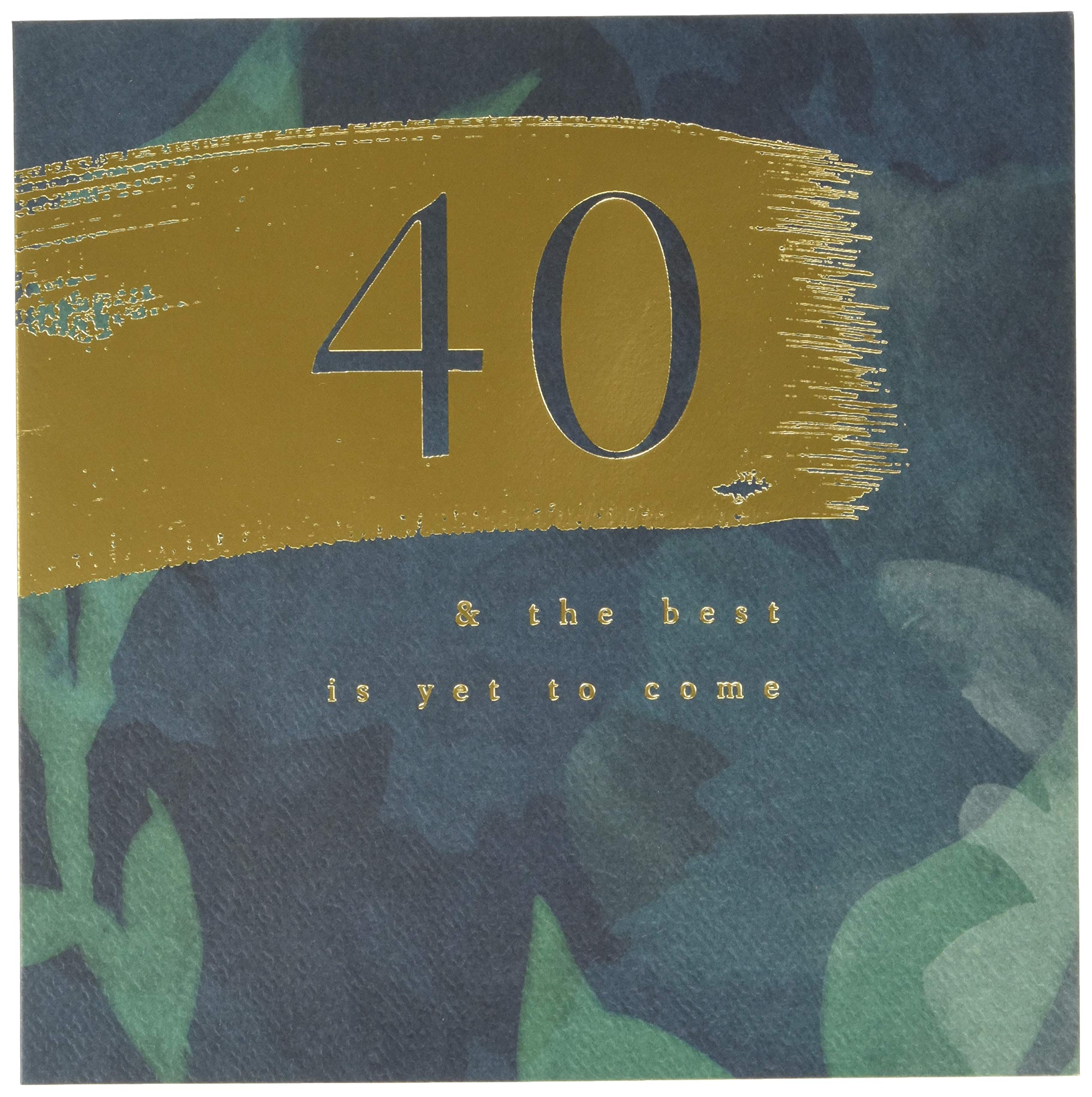 Hallmark 40th Birthday Card - Classic Text Based Design