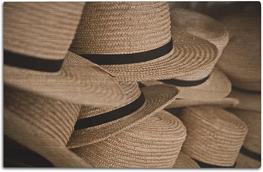 Amazon Com Lantern Press Amish Hats 12x18 Wood Wall Sign Wall