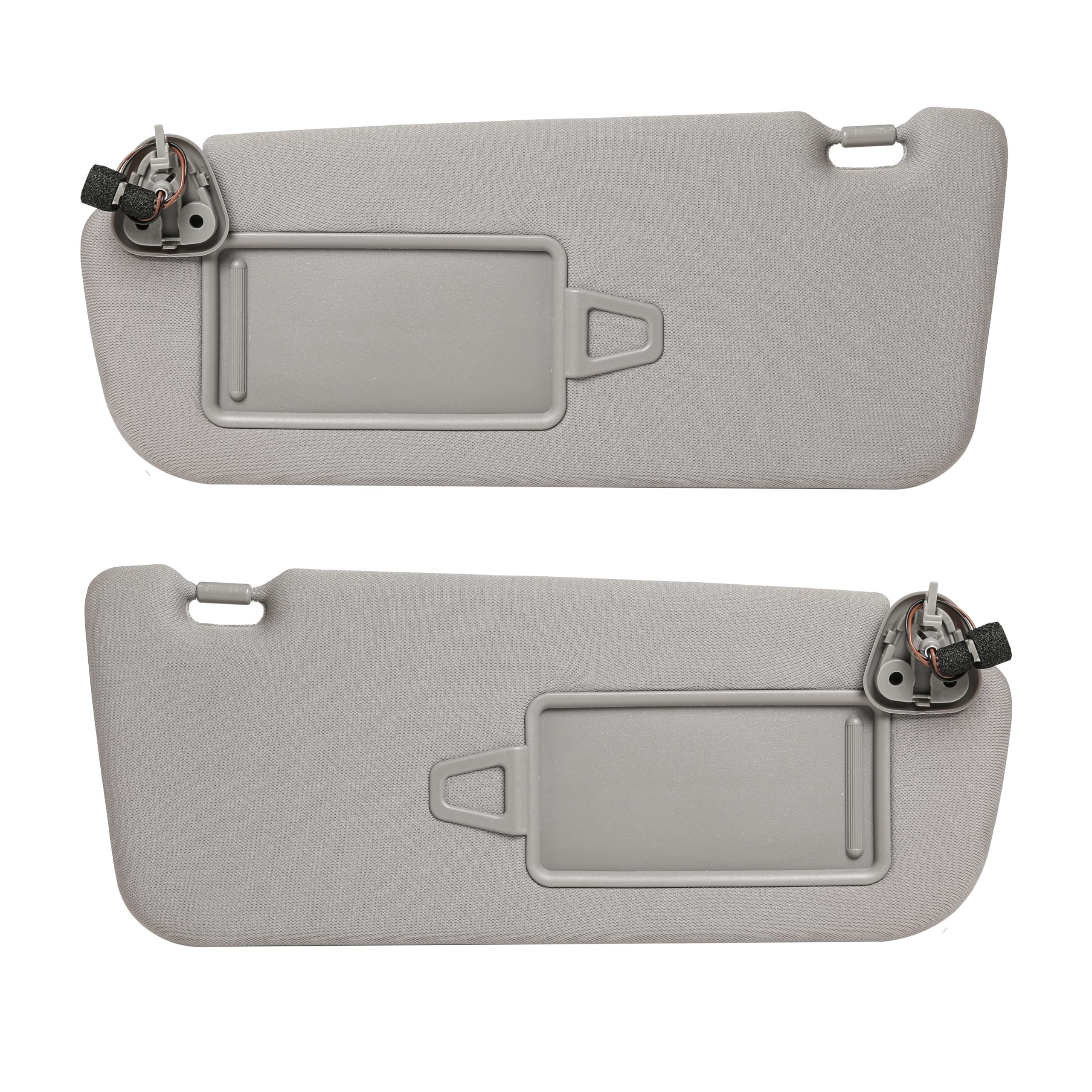 Photo 1 of FITIPICI Driver Left & Passenger Right Side Sun Visor Compatible with Hyundai Santa Fe 2006-2009 Sunshade with Light Replacement 852100W110J4 852200W110J4 Gray
