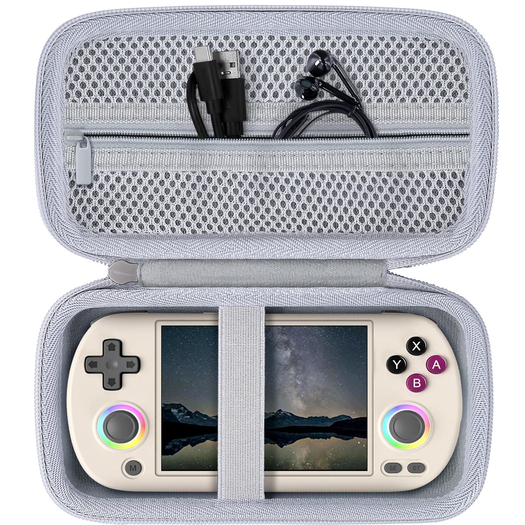 Khanka Hard Case for RG40XX H Retro Handheld Game,Storage Carrying Bag for RG40XX H 4.0-inch IPS Screen Handheld Game Console，Case Only (Gray) — image 1