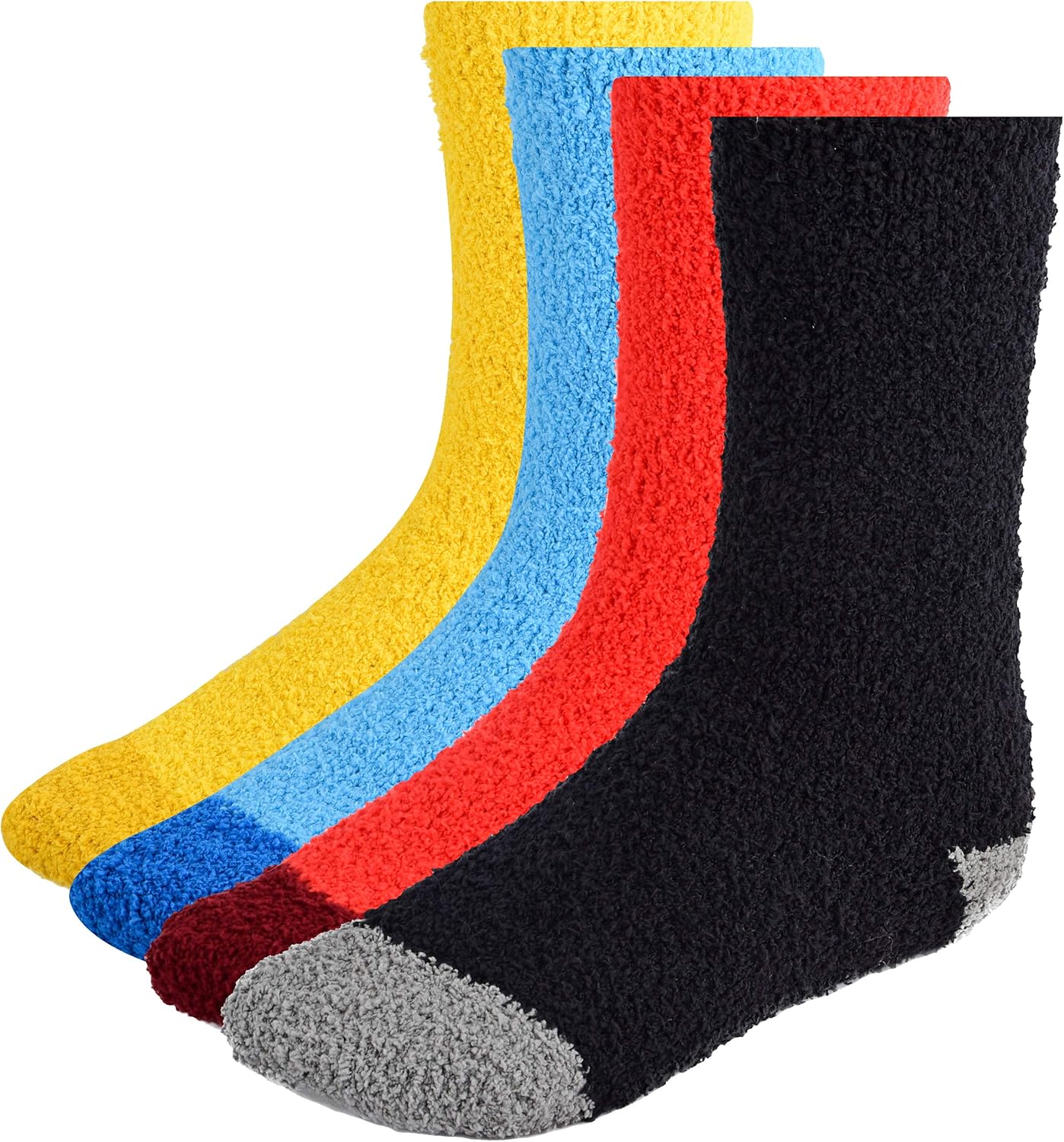 Men's Very Fuzzy Socks, Thermal, One Size Fits All, 4 Pack
