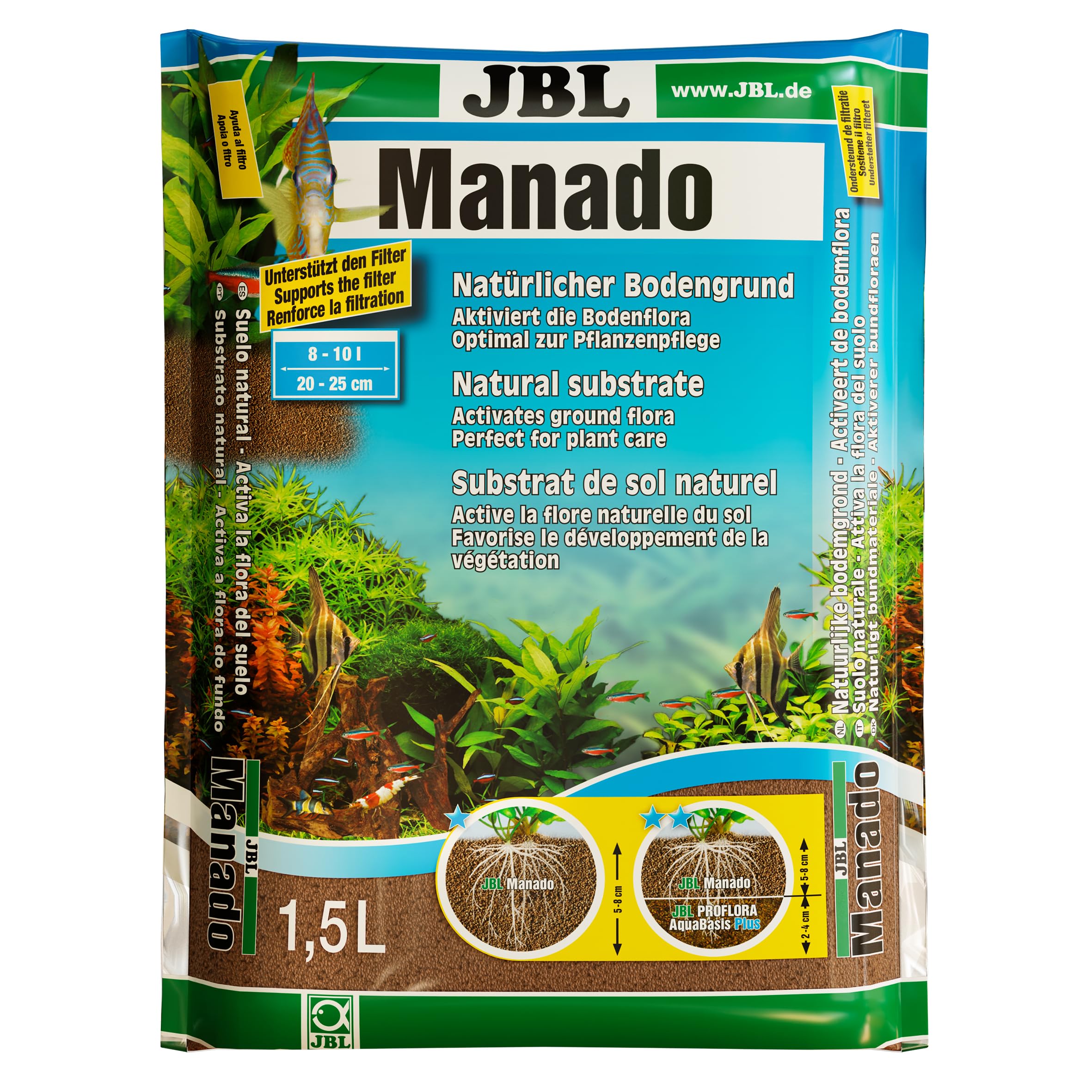 JBL Manado 1,5 l, Natural substrate for freshwater aquariums โ image 1