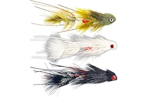 The Fly Crate Dungeon Articulated Streamer Flies Assortment | Size #2 Fly Fishing Flies for Trout Bass Pike | 6 Flies