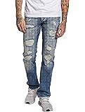 Redbridge Jeans herenbroek, destroyed denim, regular fit, RB-157 RB-162 RB- 171, Rb-157 - Blauw, 34W / 34L