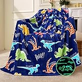 Joiedomi Glow in The Dark Blanket Dinosaur Toys for Kids 3-5 Dinosaur Gifts Toys for Age 2 3 4 5 6 7 8 9 10 11 12 Year Old, S