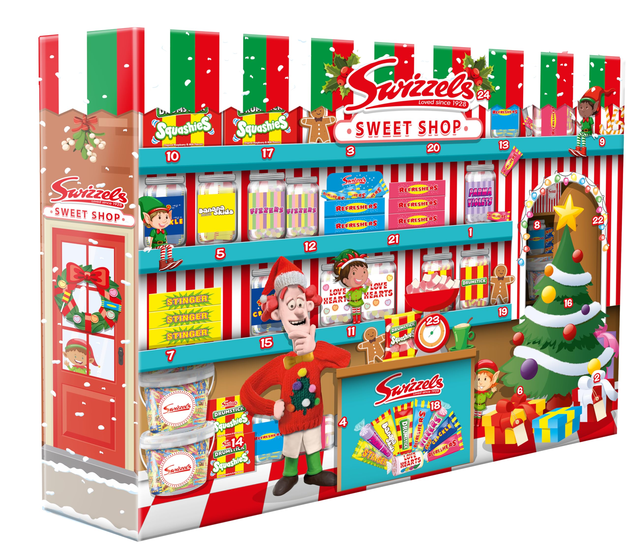 Swizzels Sweets Advent Calendar, Countdown To Christmas (24 Sweet Treats), Swizzels Sweet Favourites Advent Calendar, Assortment of Sweets & Lollies