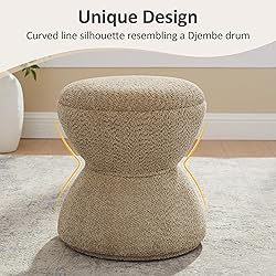 Multi-Functional Boucle Ottoman, Vanity Stool