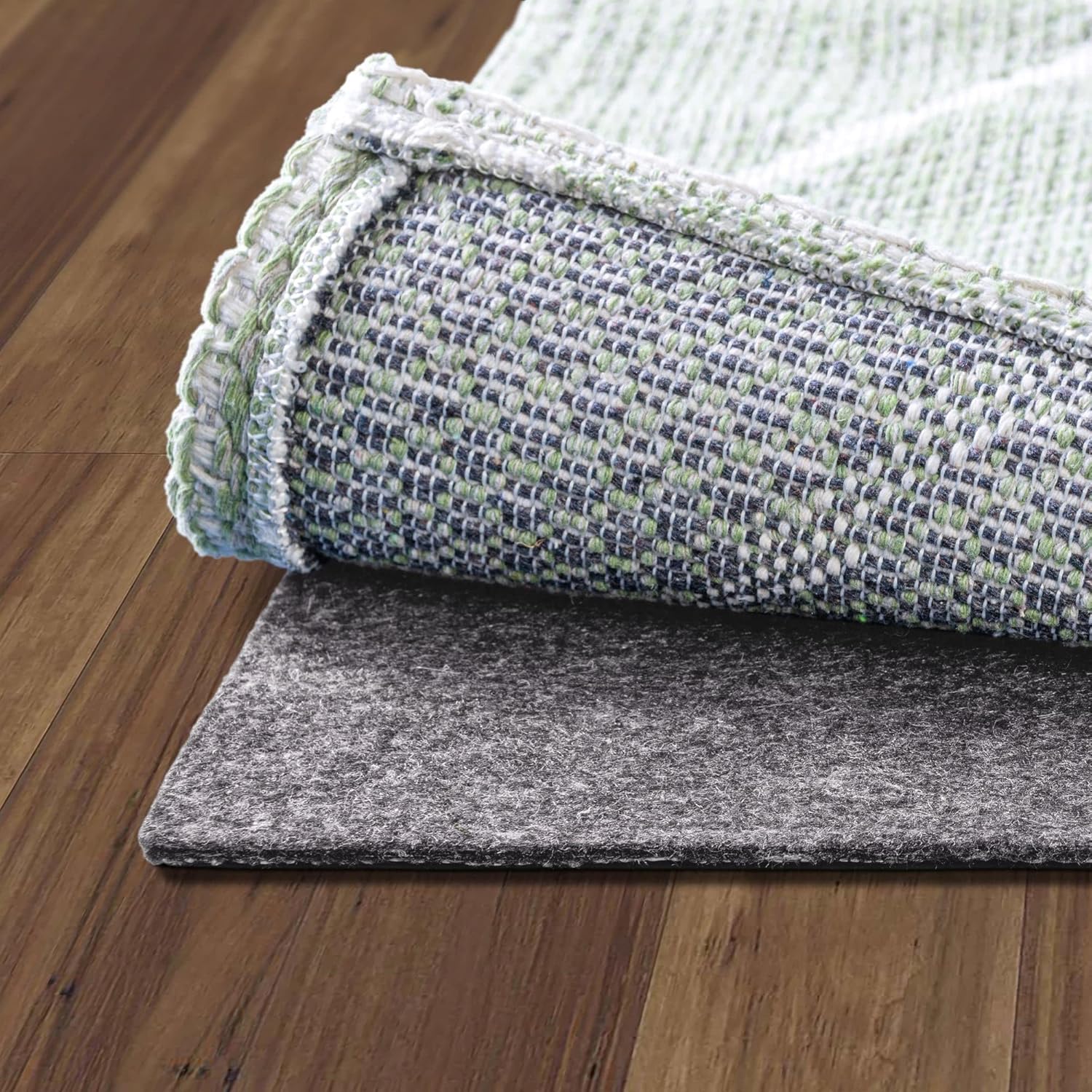 Rugs, Pads & Protectors - Rugs.com - 7' 10 x 10' Everyday Performance Rug Pad 1/4inch Thick Felt & Non-Slip Backing Perfect for Any Flooring Surface, Grey