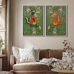 MUDECOR Framed Canvas Print Wall Art Set Whimsical