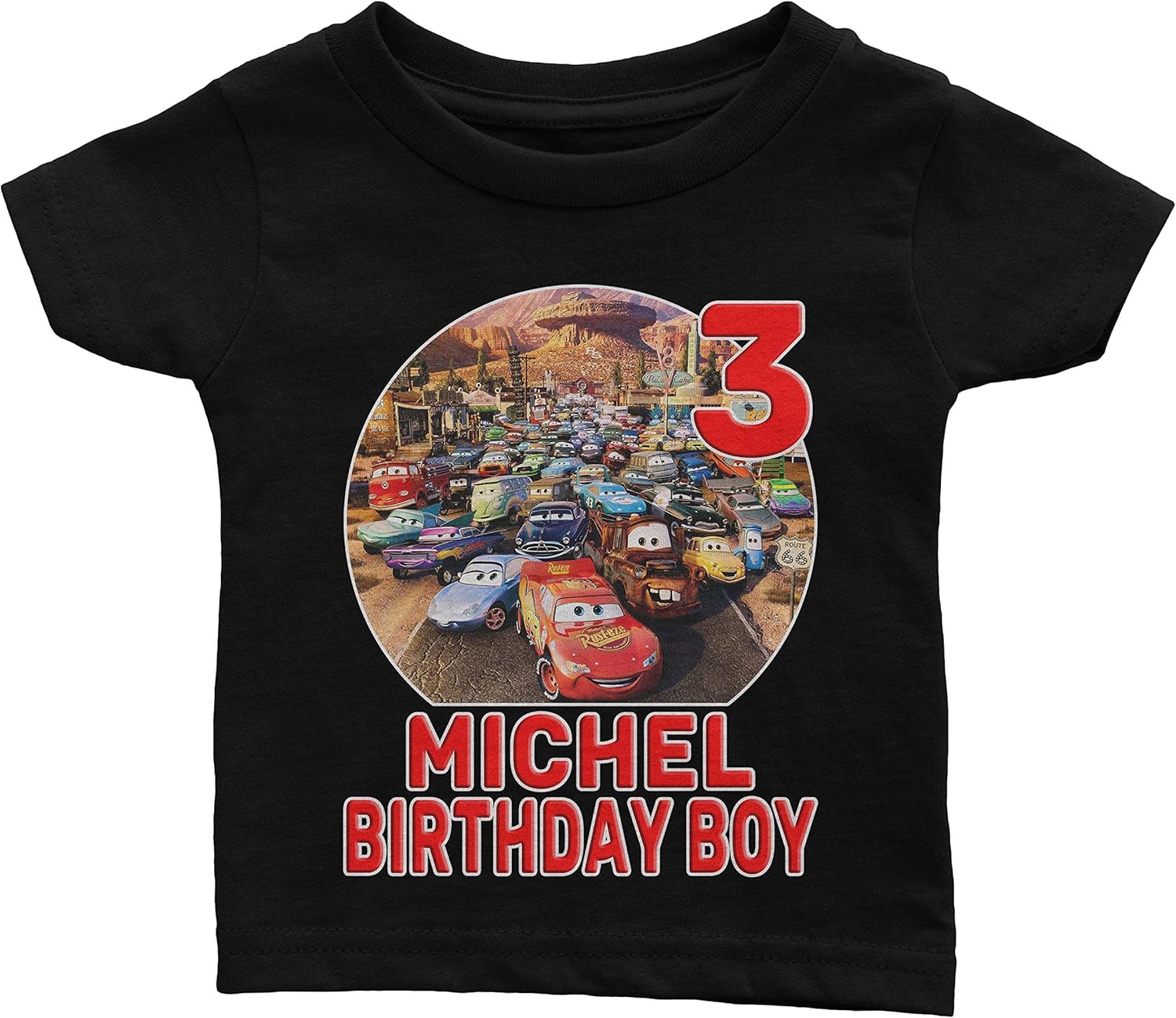 Amazon.com: Family Personalize Lightning McQueen Cars Birthday Shirt: Clothing
