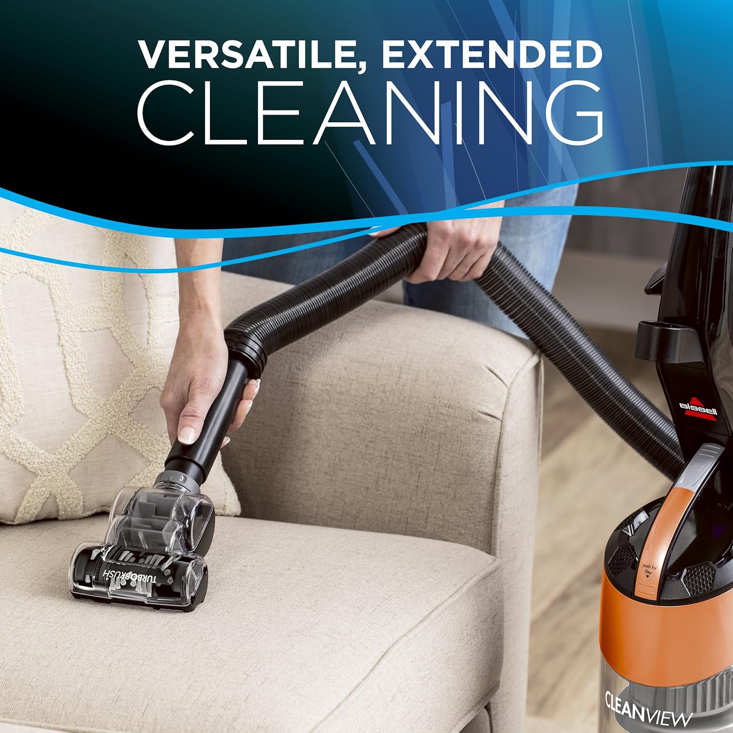Bissell Cleanview Upright Bagless Vacuum Cleaner, Orange, 1831 -