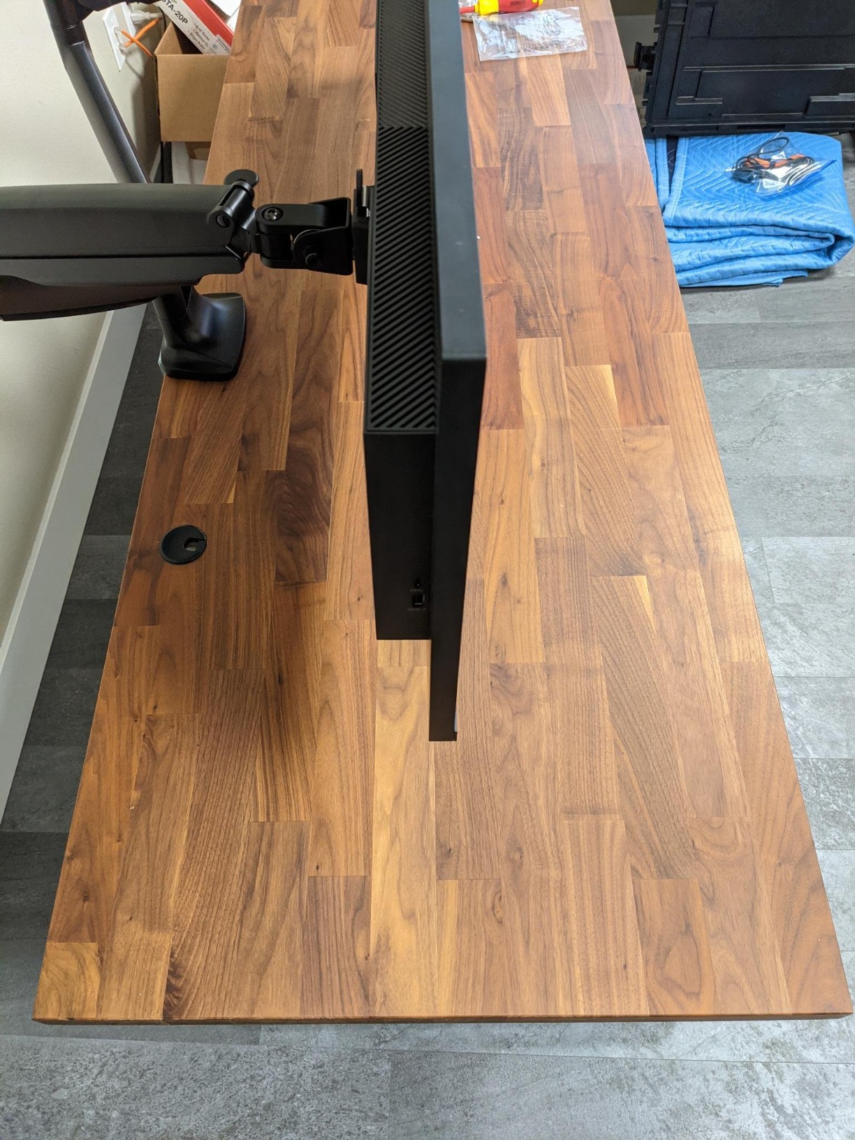 36/mo Finance Fully Jarvis Dual Monitor Mounting Arm with Laptop Tray, fits up to 32