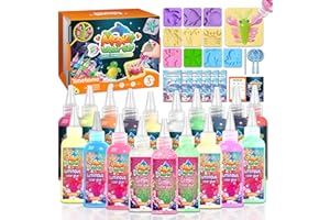 Timetome Magic Water Elf Toy Kit for Kids – 20 Gels (11 Normal + 6 Glow + 3 Glitter) &10 Molds DIY Squishy Maker, Aqua Puffs, Water Toys & Pets, Aqua Fairy Gel Kit, Birthday Gift for Boys & Girls 3+