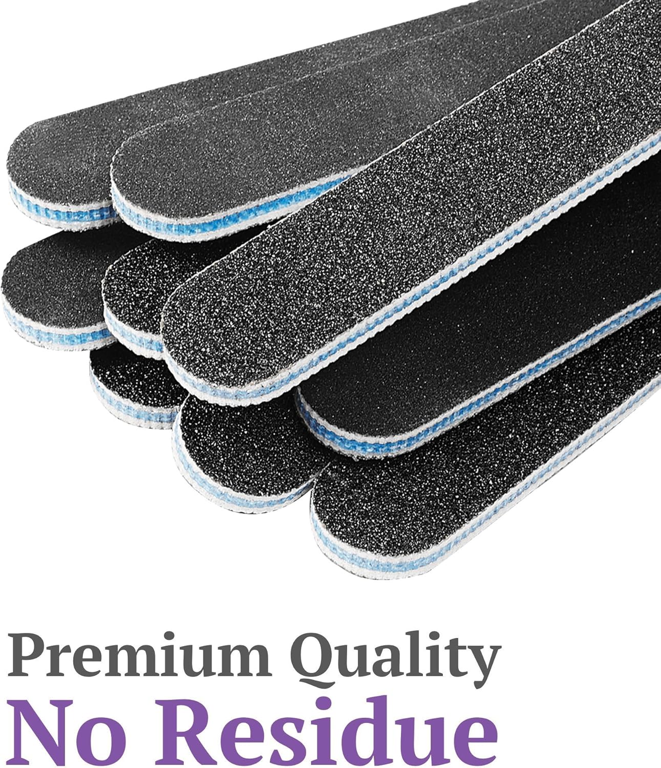 100/180 10 pack Nail File / Emery Board with 2 Piece Buffer Block Set - For Smooth & Shiny Nails - Home or Professional Manicure / Pedicure Kit: Health & Personal Care