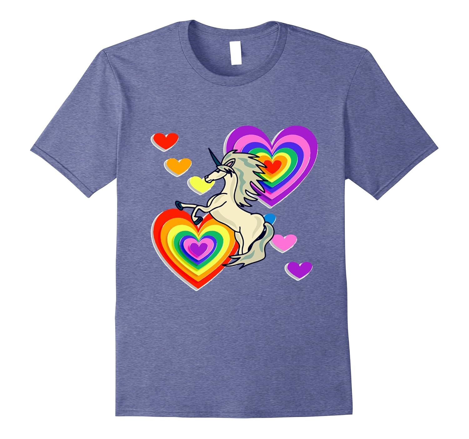 Unicorn Rainbow Clothing Shirt with HeartsCL Colamaga