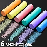 JOYIN 24 Pcs Washable Sidewalk Chalk Set Non-Toxic Jumbo Chalks 6 Colors view 4