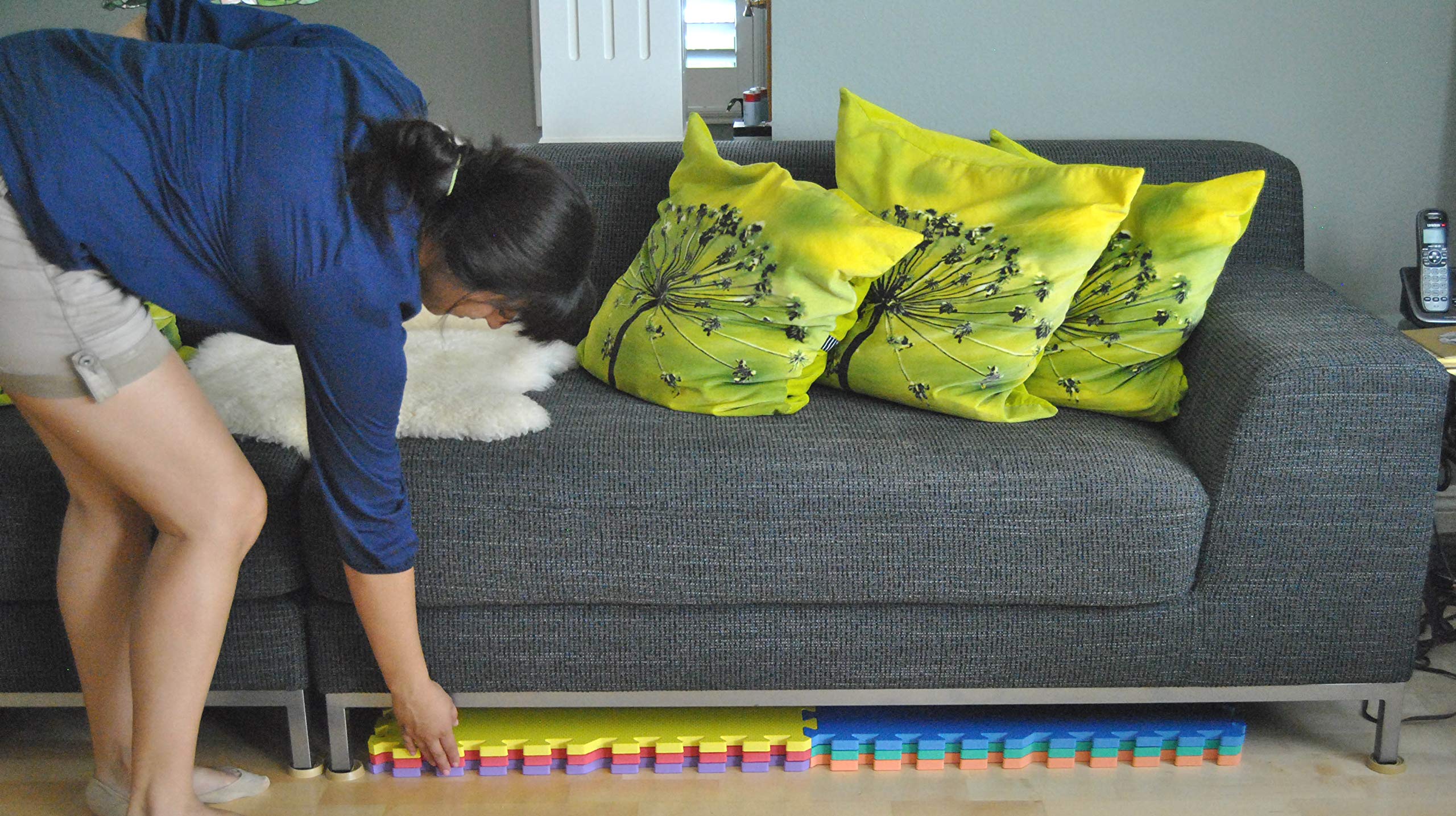 EWONDERWORLD 6 Piece Interlocking Foam Play Mat Extra Large Thick