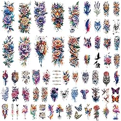 63 Sheets 3D Personalized Temporary Fake Tattoos