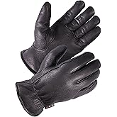 SKYDEER Full Deerskin Leather Winter Drive Work Gloves, Extra Soft 100G 3M Thinsulate, Thermal Insulated Gloves (SD2211T)