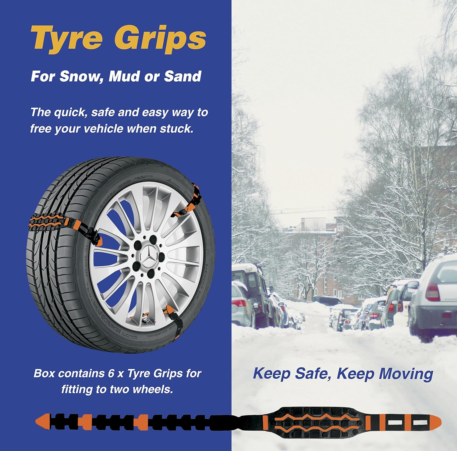 Travelspot Car Tyre Grips Snow Ice Mud Sand Grip Starting Aid Car