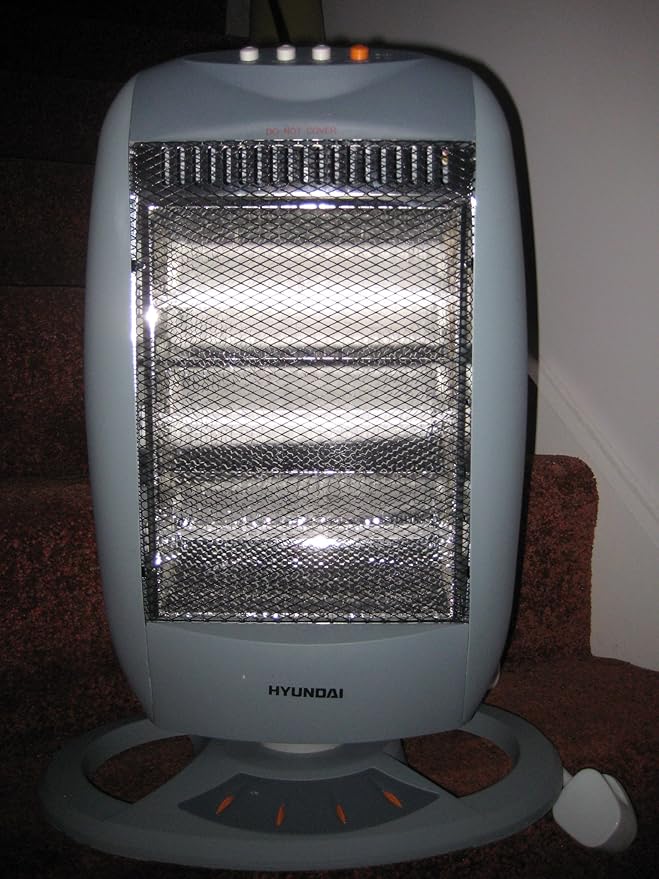 Hyundai Oscillating Halogen Heater, 1200 Watt Amazon.co.uk Kitchen & Home