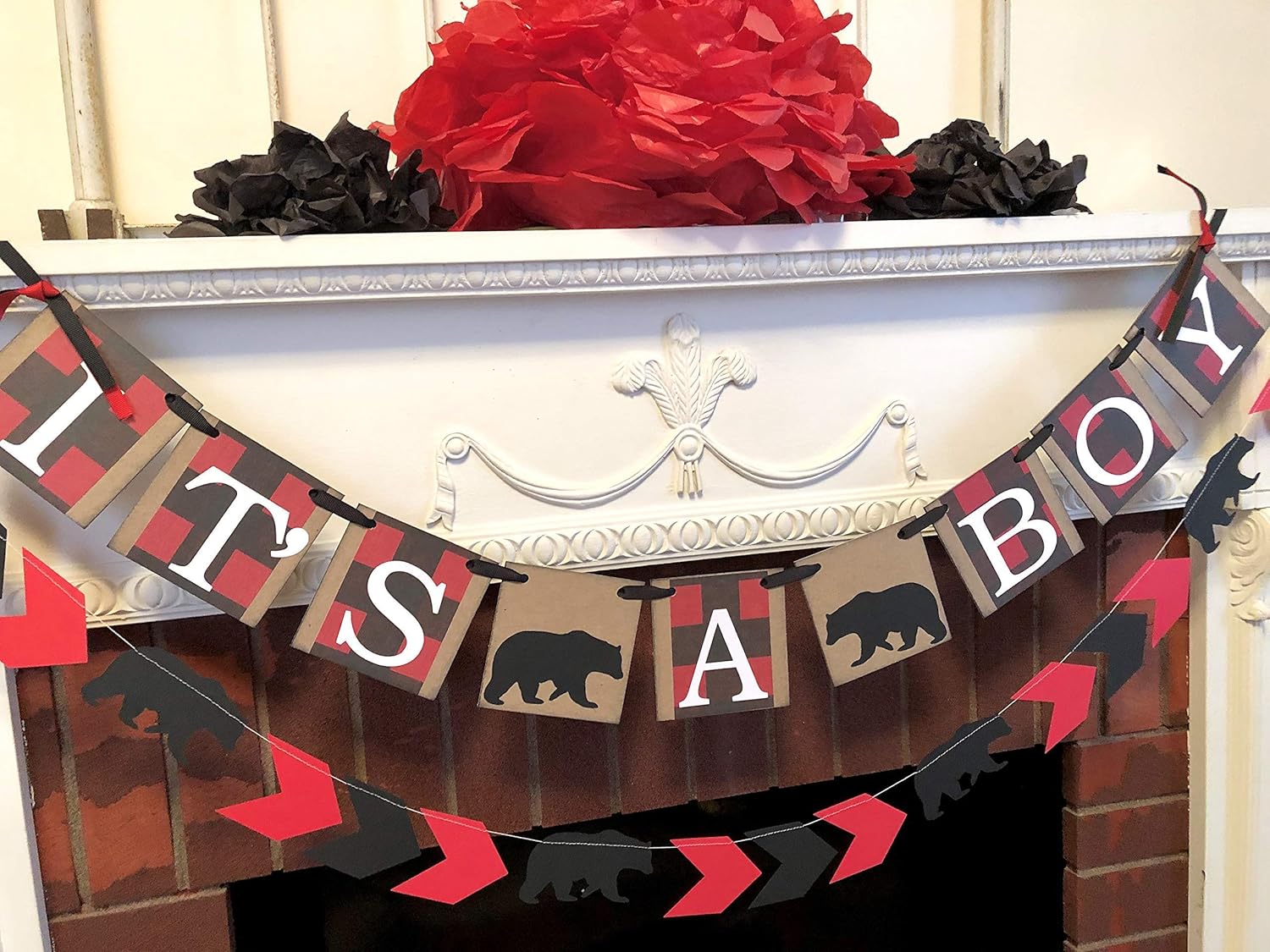 buffalo plaid baby shower favors