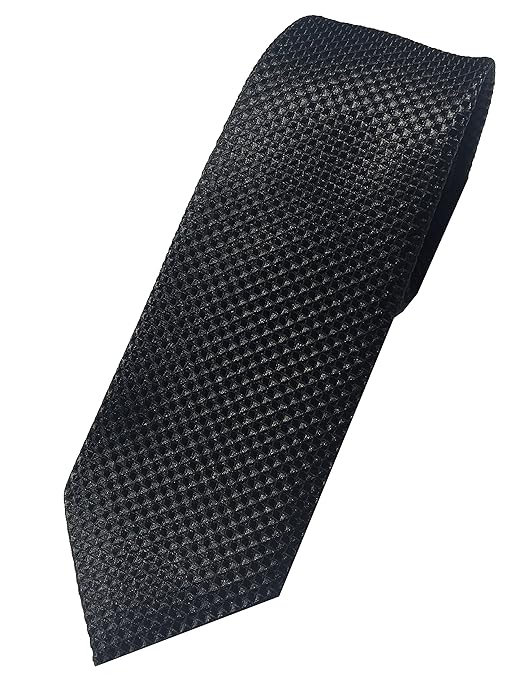PB Pietro Baldini Krawatte schwarz sehr edel, Diamanten Struktur/Muster, handgefertigt. Schwarze krawatte beerdigung