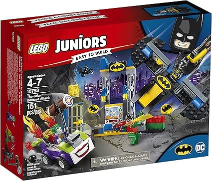 Amazon.com: LEGO Juniors/4+ DC The Joker Batcave Attack 10753 Building Kit (151 Pieces) (Discontinued by Manufacturer): Toys \u0026 Games