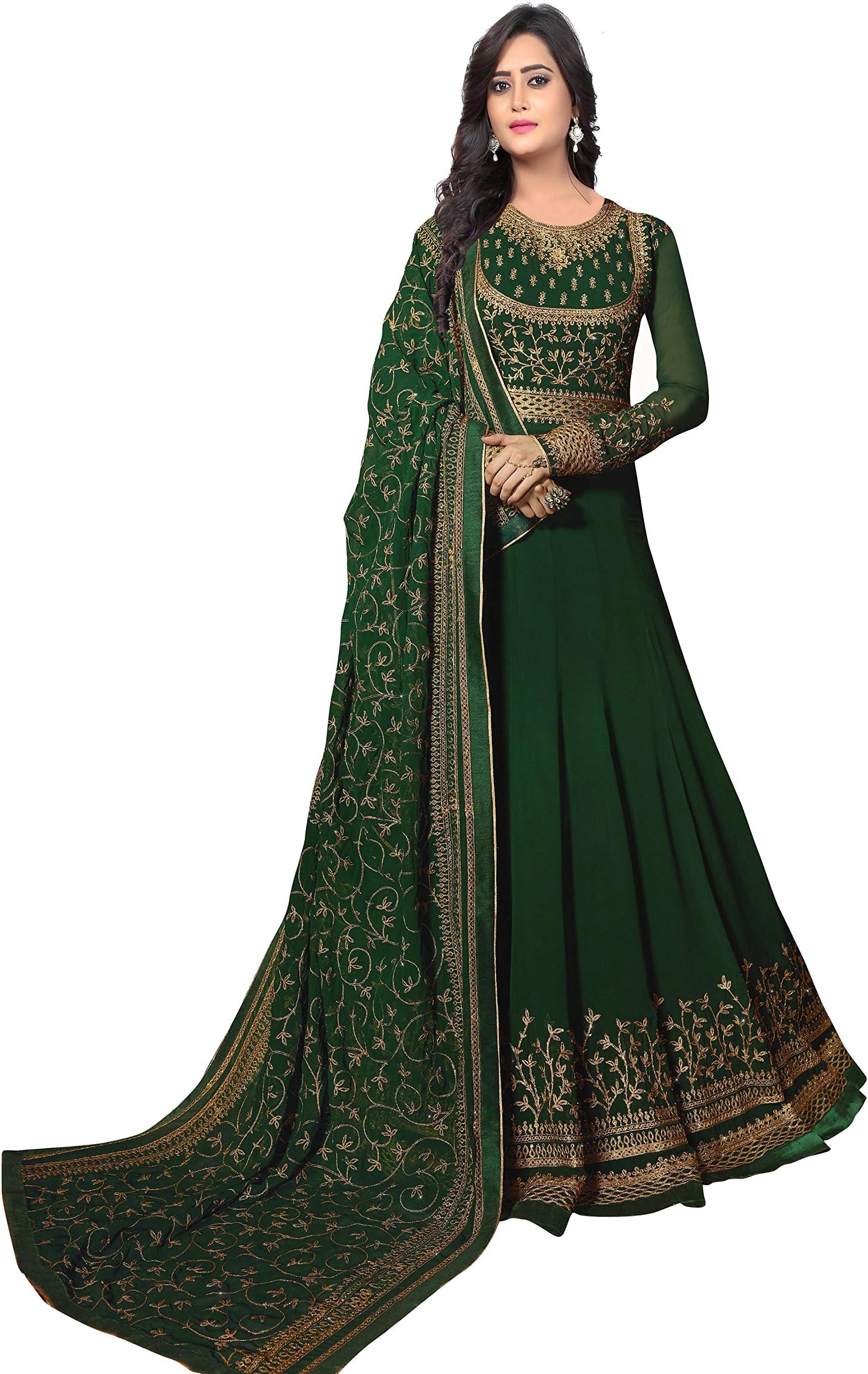 Ethnic Yard Womens Georgette Anarkali Suit (SSEY-F1334)