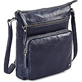 Genuine Leather Crossbody Bags for Women Handmade Sling Shoulder Purse Stylish Travel Handbag with Full Adjustable Strap