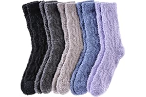 NOCIN COLOR Womens Fuzzy Socks Cozy Fluffy Slipper Socks Soft Winter Warm Home Sleeping Christmas Socks