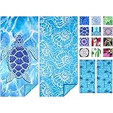 2 Pack Microfiber Thin Beach Towel Lightweight 71x32 Oversized Extra Large Sand Free Towels Quick Dry for Travel Pool Yoga Gym Sports Beach Accessories Vacation Essential Gift