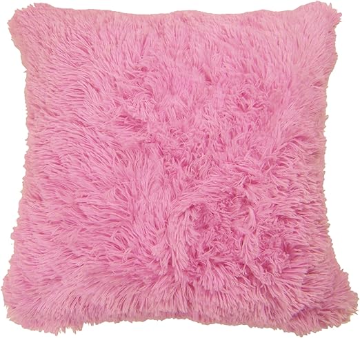 Amazon Com Supersoft Faux Fur Baby Candy Pink Thick Fluffy Pillow