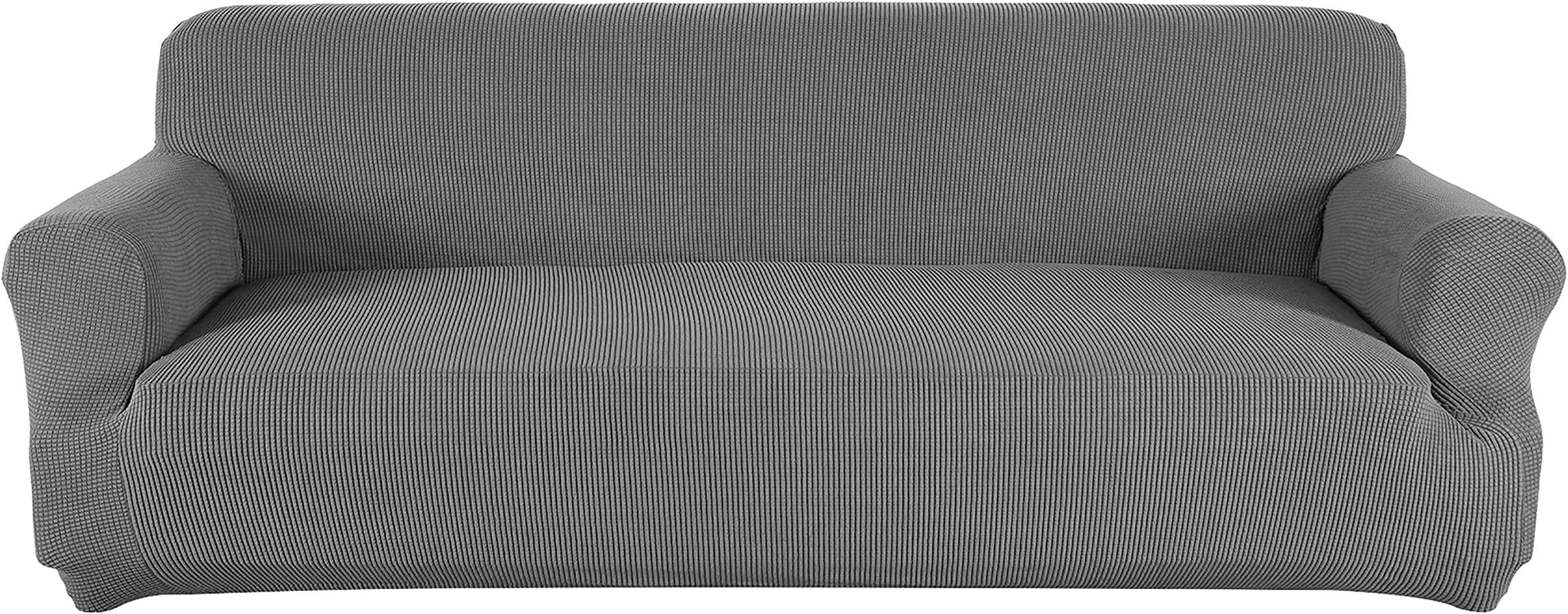 Obstal Stretch Spandex Oversized Sofa Cover, 4 Seat Couch Covers for Living Room, Non Slip Sofa Slipcover with Elastic Bottom, Sofa Couch Coverings Furniture Protector for Dogs, Cats, Pets, and Kids