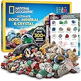 National Geographic Rock Collection Box for Kids – 300+ Piece Gemstones and Crystals Set Includes Geodes and Real Crystals, Rocks and Minerals, Science Kit for Kids, A Geology Gift for Boys and Girls
