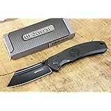 Wartech Thumb Open Spring Assisted Cleaver Skull Titanium Handle Pocket Knife