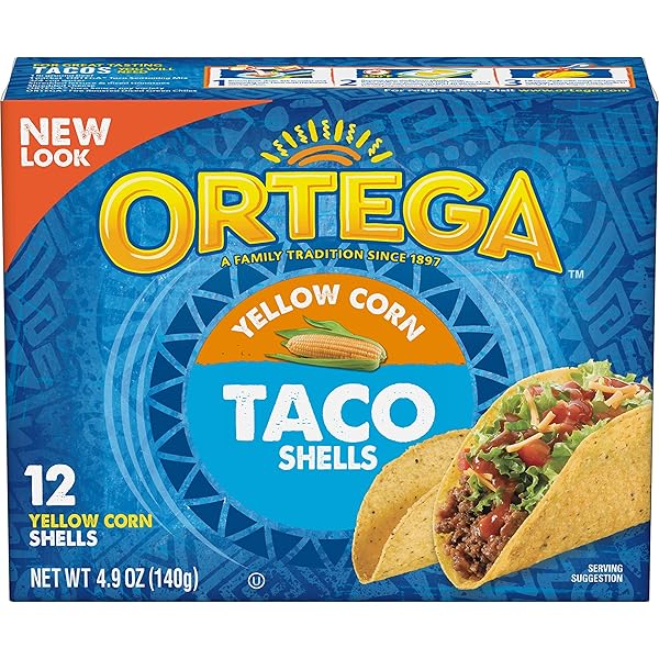 ORTEGA YELLOW CORN TACO SHELLS, 4.9 OUNCE, 12...