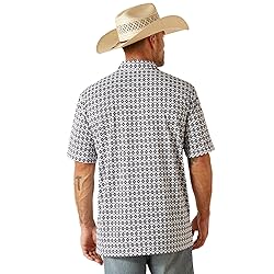 Ariat Men's All Over Print Polo, White Core, XX-Large