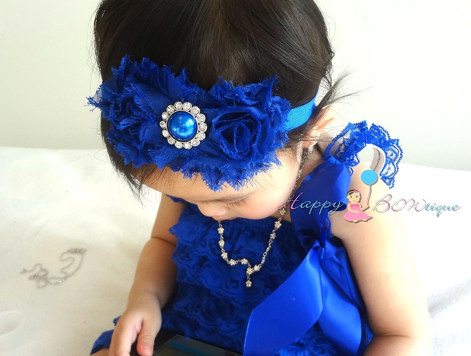 royal blue baby headband
