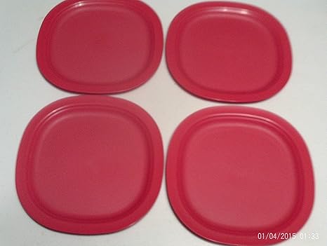 Tupperware Microondas platos de postre en vacaciones rojo ...
