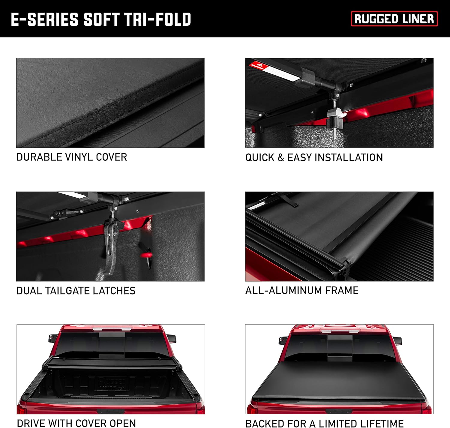 Amazon Com Rugged Liner E Series Soft Folding Truck Bed Tonneau Cover E3 F5509 Fits 2009 2014 Ford F 150 5 7 Bed 67 Automotive