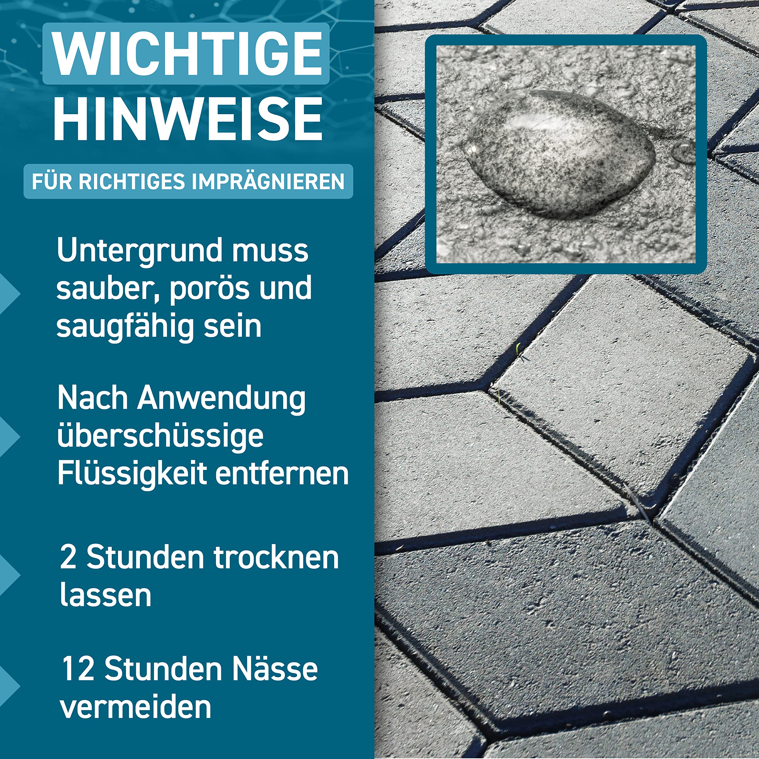 PLINTEX® Steinimprägnierung Außen & Innen 5 L für ca 40-60m² - Universelle Fassaden & Stein Imprägnierung für Naturstein, Beton, Granit & Pflasterstein - Stein-Versiegelung 6