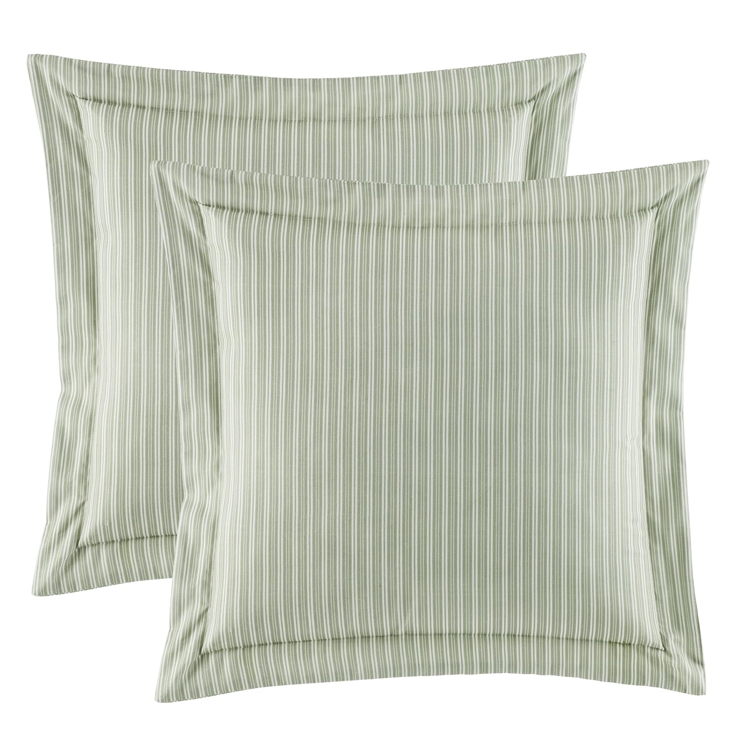 Laura Ashley Natalie Bonus Comforter Set, Full/Queen, Sage Green