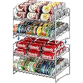 Simple Houseware 2 Tier Stackable Can Rack, Silver, 2 Pack
