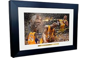 12x8 A4 Kobe Bryant LA Lakers Celebration Tribute Los Angeles Autographed Signed Photo Photograph Picture Frame Basketball Po