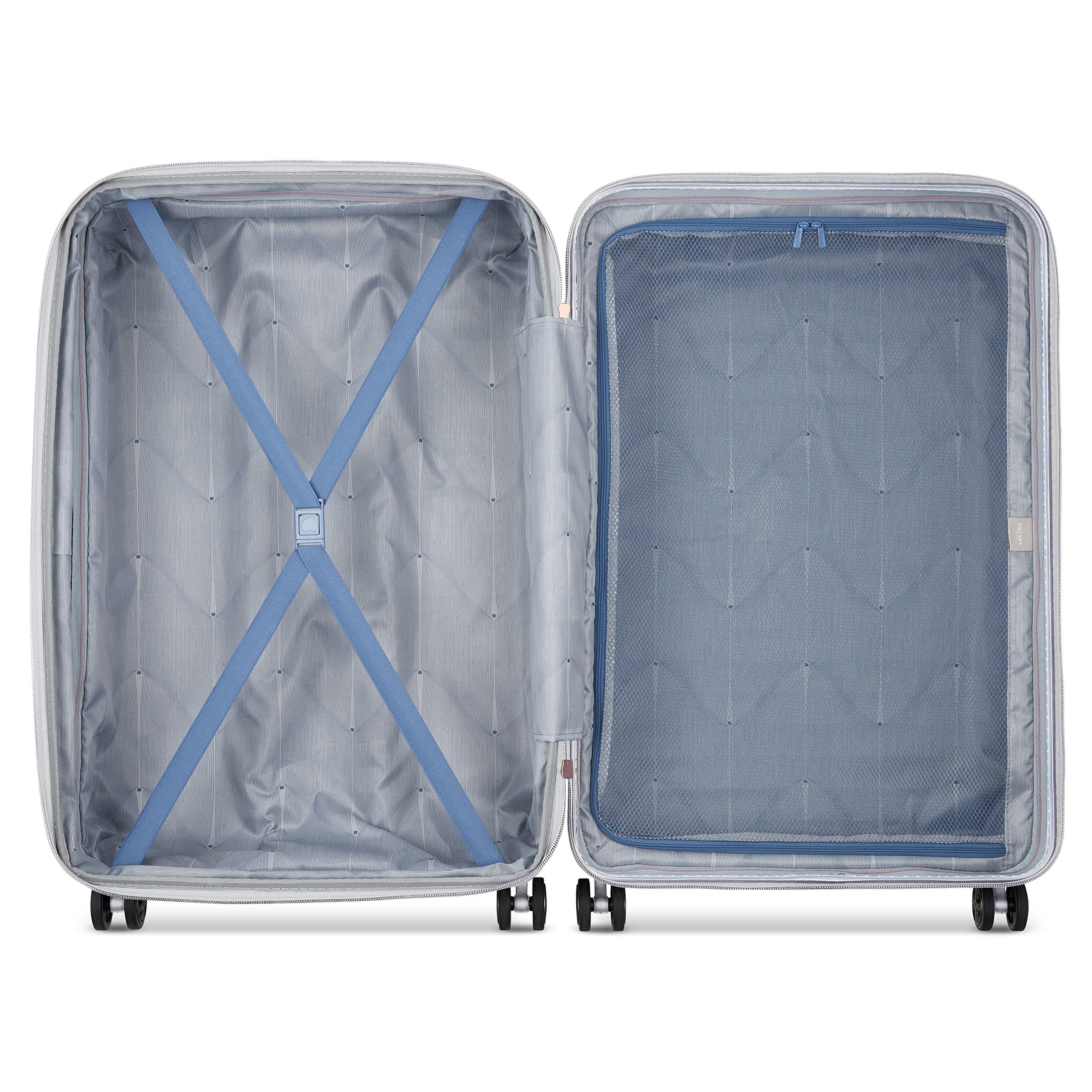 DELSEY PARIS Cruise 3.0 Hardside Expandable Luggage with Spinner Wheels, Platinum, 3 Piece Set (21/24/28)