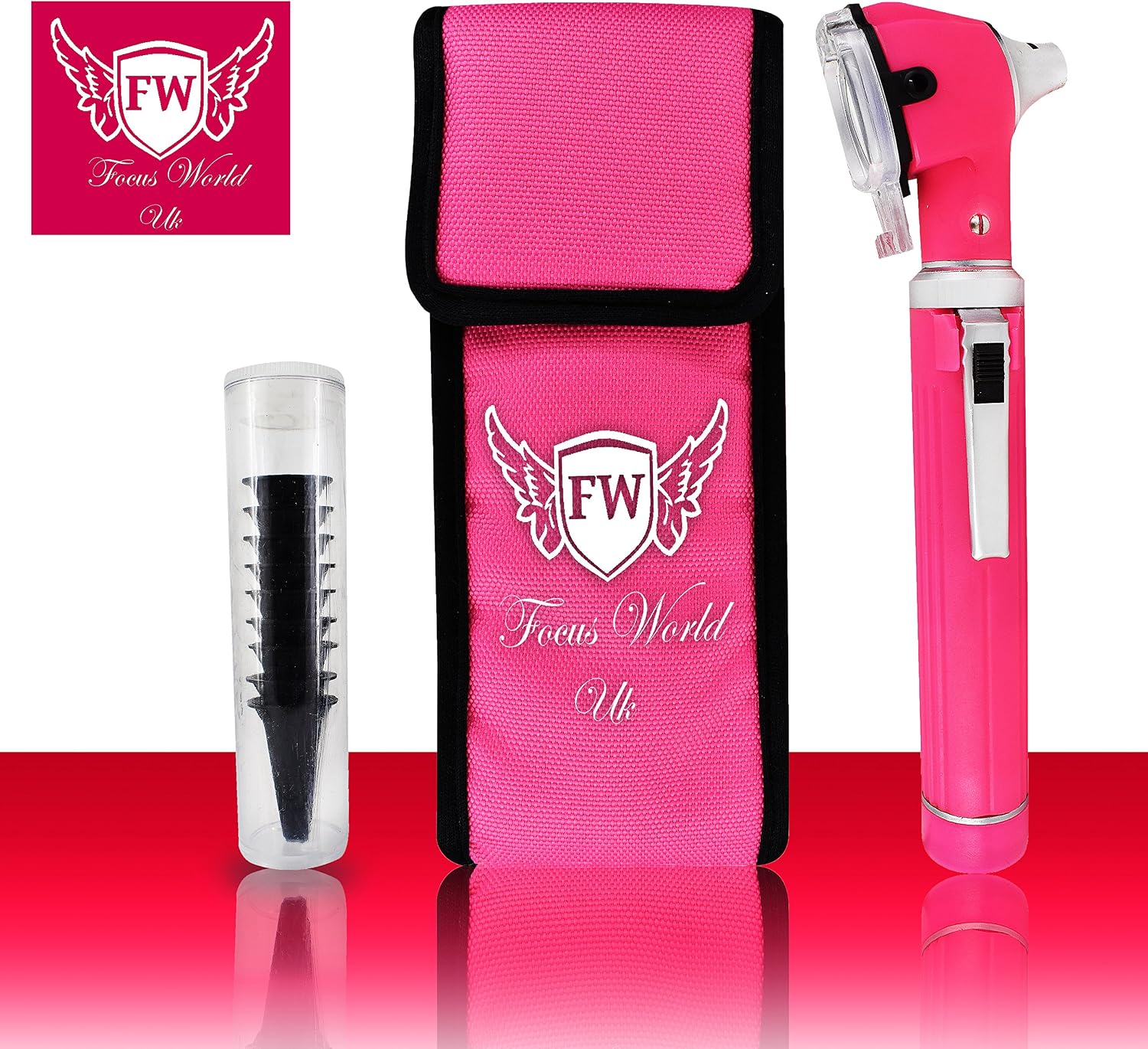 Otoscopio Led Diagnóstico Médico Hospitalario Color Rosa Otoscopio Led Diagnóstico Médico Hospitalario Color Rosa
