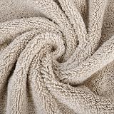 POLYTE Plush Quick Dry Lint Free Microfiber Bath Towel Set 6 Beige view 6