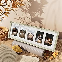 Vittanly 8x24 Collage Picture Frame, Displays 5Pcs